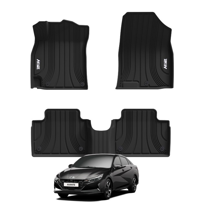 [반영구 청소 편한 매트] TPE 방수 카매트  풀커버 3D 자동차 바닥매트