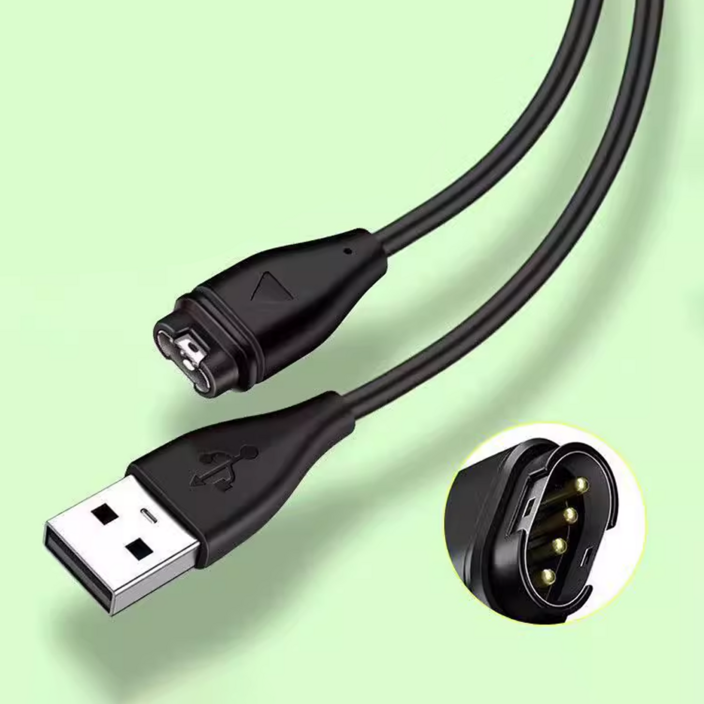 아야 가민 워치 포러너55255265955인스팅트2피닉스 충전기 USB 충전케이블 1m, 1개
