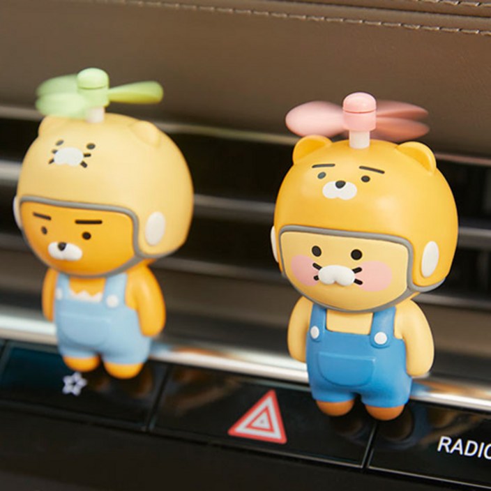 카카오프렌즈 날아라 고고싱 춘식이 차량용방향제 캐릭터 송풍구형 피규어 디퓨져 새차선물 귀여운차량용품, 1개, 화이트 플로랄