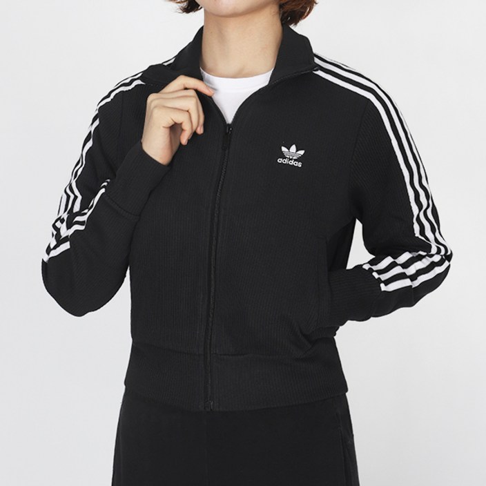 아디다스 여성 긴팔집업 아디컬러 니트 탑