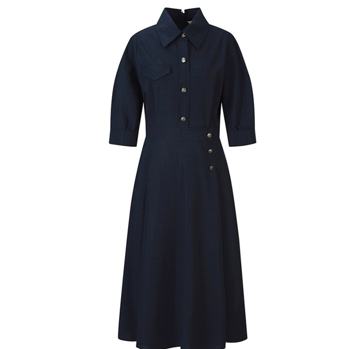 [베스띠벨리] 버튼턱 5부 원피스 BIO7526