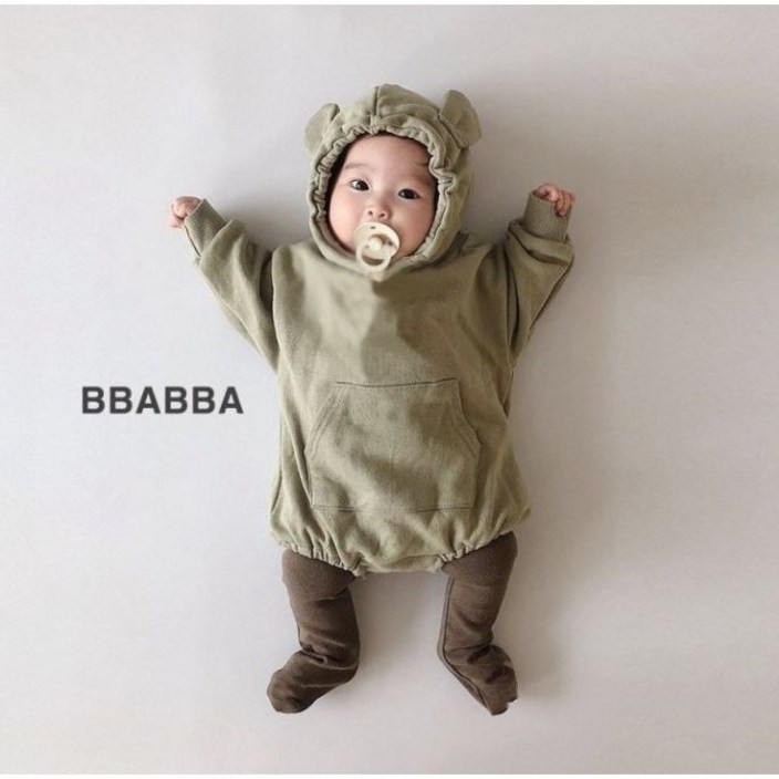 아기 신생아 슈트 백일 남아 여아 곰 쮸리 빠빠 바디슈트 선물