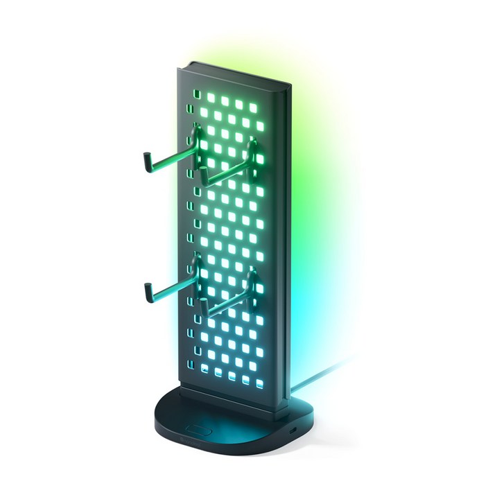 나노리프 페그보드 데스크 독 게이밍조명 데스크테리어 RGB조명, 1개, 블랙