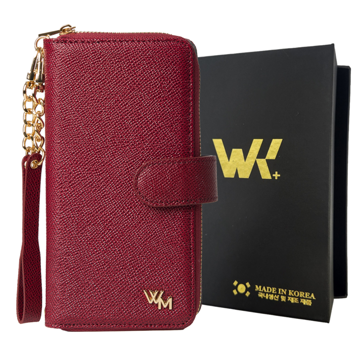 위케밀러 프리미엄 Premium 갤럭시S 시리즈 국산 천연가죽 스트랩 카드 지갑 케이스