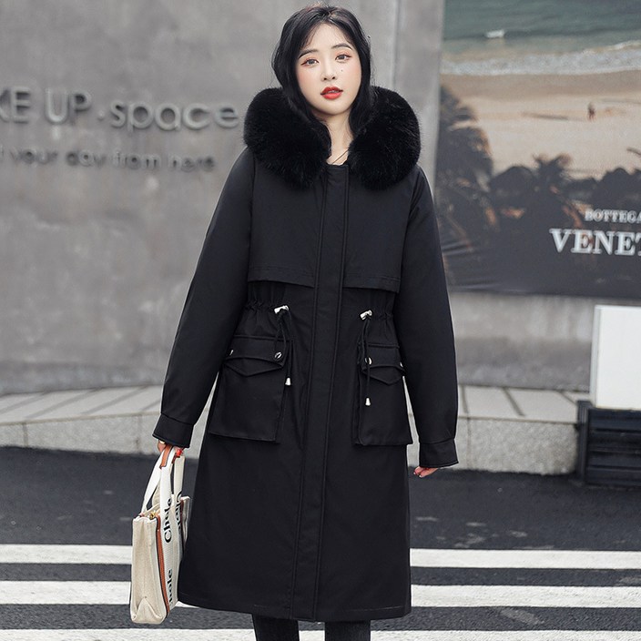 여성용 패딩코트 내피탈부착 빅카라파 극복 다운 조거미디코트 뉴타임즈 R331N100