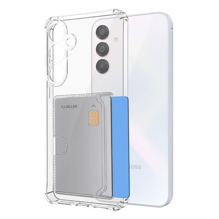 더조은셀러 플로우 카드 2장 수납 슬라이드 변색방지 범퍼 하이브리드 케이스 2EA