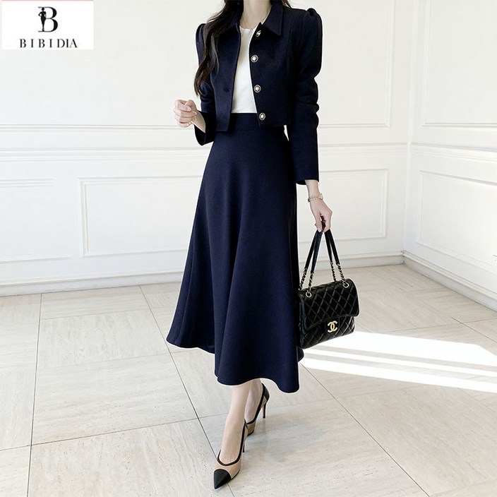 비비디아 Bibidia 봄신상 여성 정장 자켓 롱 치마세트 투피스 오피스룩 하객룩 고급원단 S2XL 5456