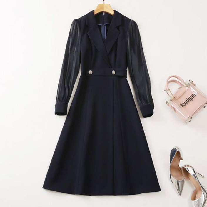 가을여성의류 명품스타일 송혜교 상견례룩 홍콩수입 제니   A라인원피스