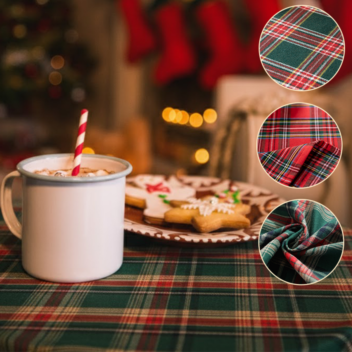 테이블보 키친 테이블보 홈파티 연말파티 테이블세팅 소품 이벤트 2인 4인 6인, 6인(200X140cm), 모던 그린, 1개