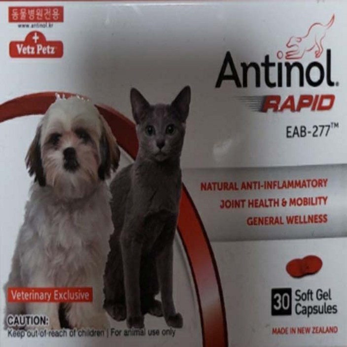 안티놀 래피드 30정 강아지,고양이 관절영양제, 안티놀 래피드, 30정, 30캡슐