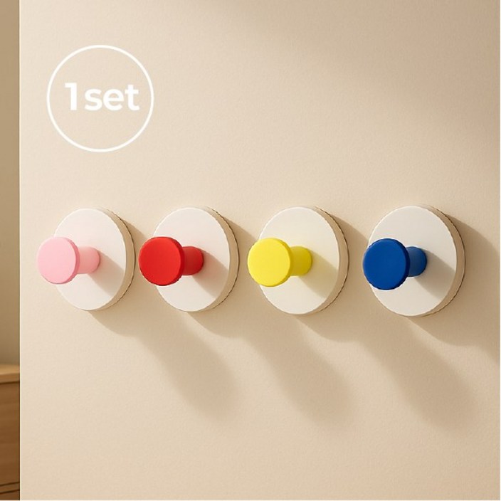 에버리즈 무타공 접착식 걸이 흡착식 후크 4종