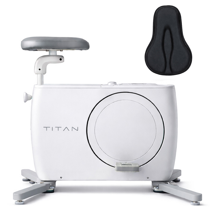 타이탄 접이식 실내자전거 제로바이크  안장커버 세트, 화이트, KH880