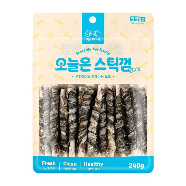 예스몽 강아지 오늘은 스틱껌 덴탈껌