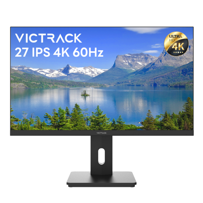 빅트랙 68.58cm 4K UHD IPS HDR 피벗 모니터 블랙, 27FM6001U일반