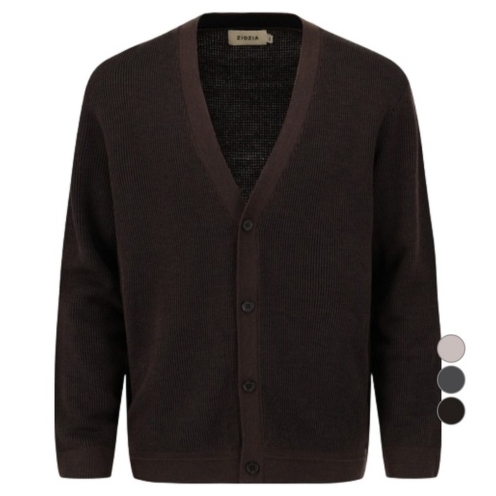 지오지아 남성용 투톤 와이넥 가디건 AEF4EC1101