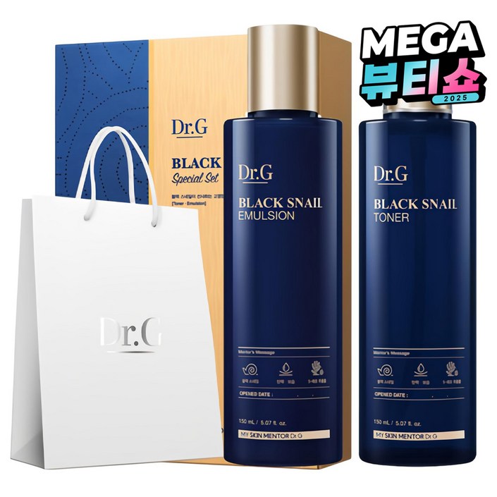 닥터지 블랙 스네일 토너 150ml  에멀전 150ml 스페셜 선물세트, 1세트