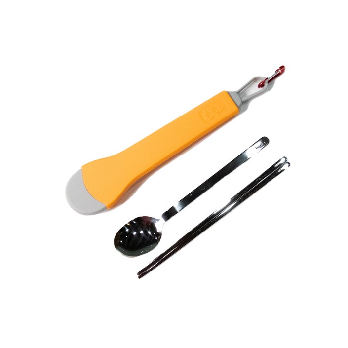 네파 휴대용 실리콘 수저 세트+ 케이스 + 카라비너 세트