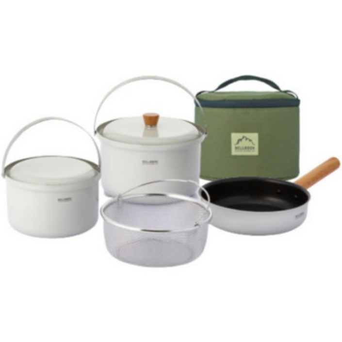 벨락 통3중 컬러 코펠 9L 4인  전용가방 세트, 미스티 그레이, 1세트