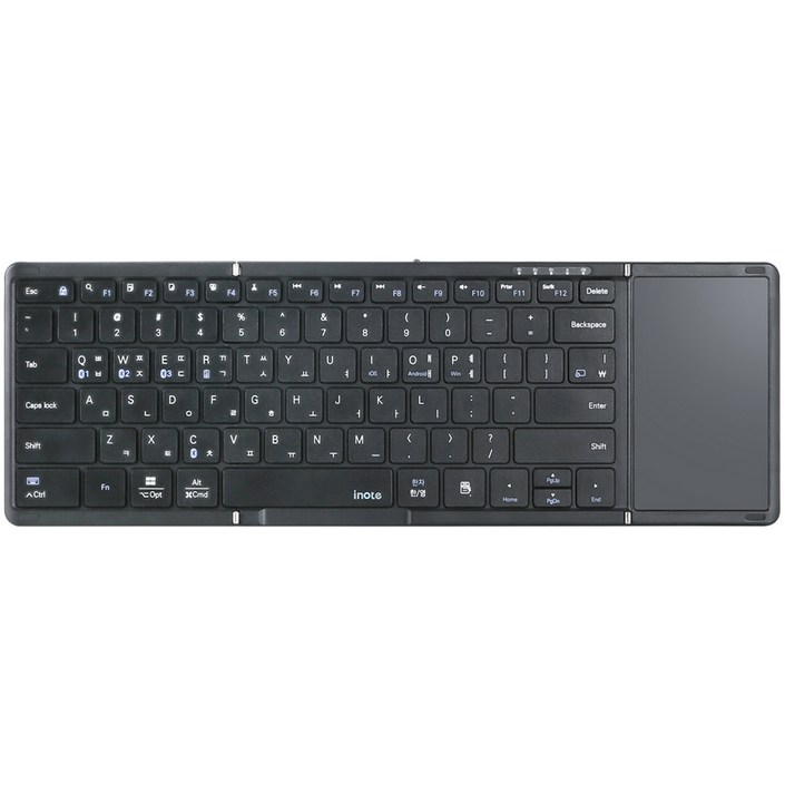 아이노트 터치패드 블루투스 무선키보드, 접이식, 블랙, XFOLDING XK905B 아이노트 터치패드 블루투스 무선키보드, 접이식, 블랙, XFOLDING XK905B