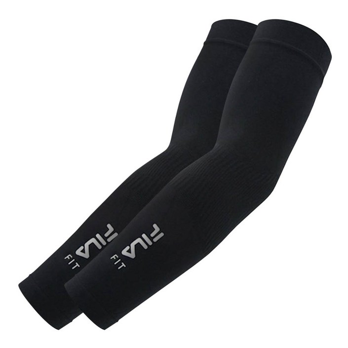 휠라 핏 3X밴더 쿨토시 암슬리브 2p, 블랙, 1개 휠라 핏 3X밴더 쿨토시 암슬리브 2p, 블랙, 1개
