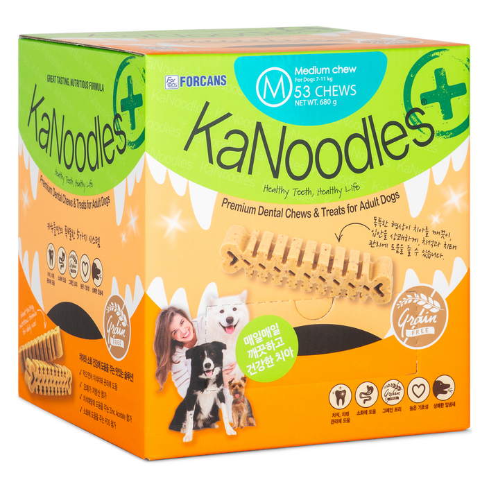 카누들 강아지 플러스 필로팩 덴탈껌 M 53p