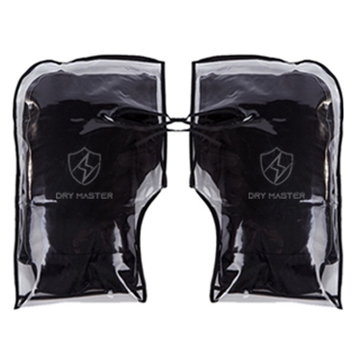 드라이마스터 오토바이 겨울 방한토시 방수 핸들워머 + 투명커버 양쪽 세트