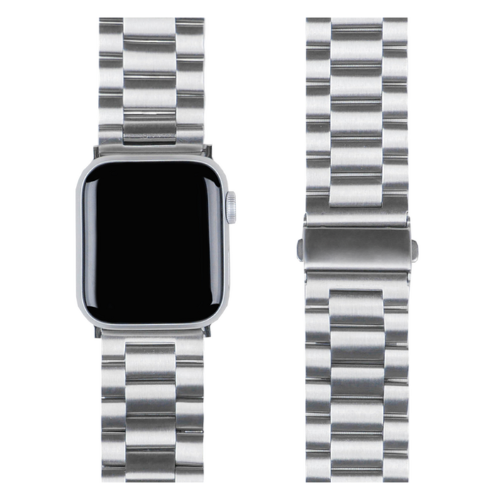 모할랩 애플워치 호환 리미티드 메탈 밴드 스트랩 38  40  41  42 mm, 01 실버, 1개