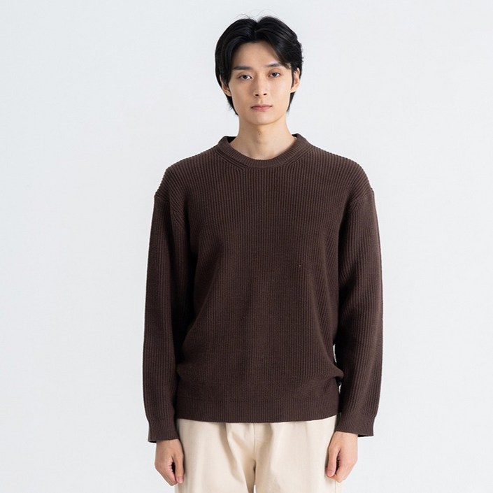 킨록 남성용 올데이 소프트 코튼 라운드 니트