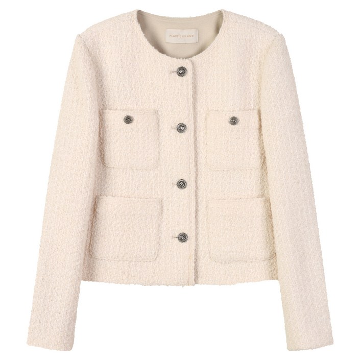 플라스틱아일랜드 여성용 트위드 자켓 PR4WJ563