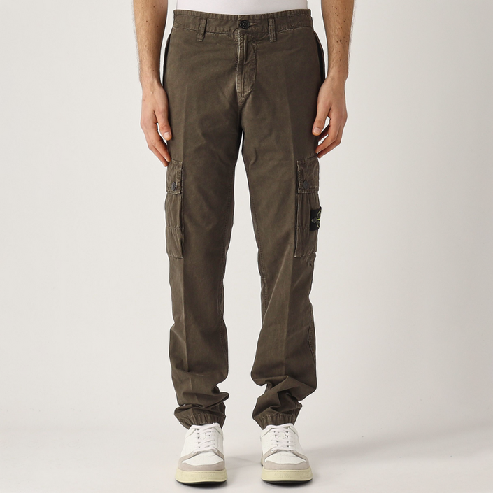스톤아일랜드 남성용 슬림핏 지퍼 포켓 카고 팬츠 K1S153100303S00WA V0