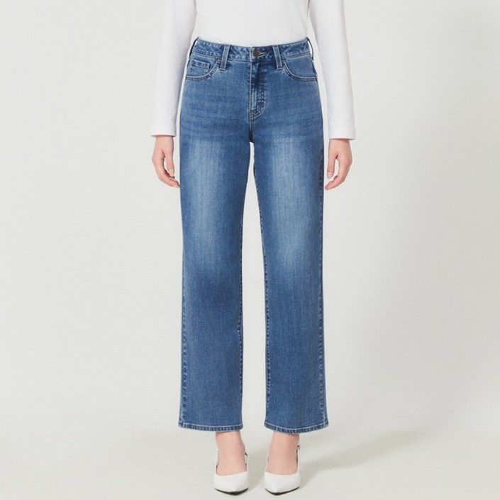 게스 여성용 세미 와이드 데님 팬츠 OP1D8105DBL24