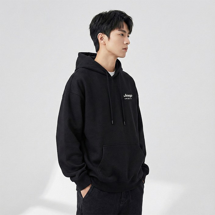 지프 남녀공용 패셔너블 빅포켓 후드티