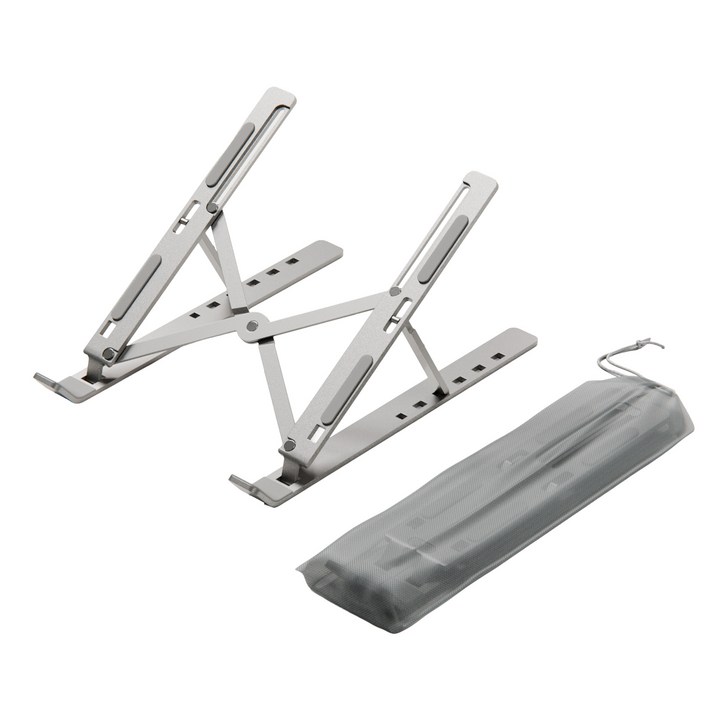 신지모루 슬림폴드 6단 각도 접이식 휴대용 알루미늄 노트북 거치대 + 휴대용파우치 세트