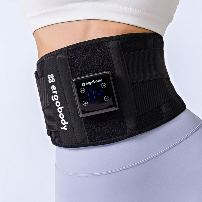 에르고바디 쉐이피 EMS 복부 마사지벨트, EB24SB03, 블랙