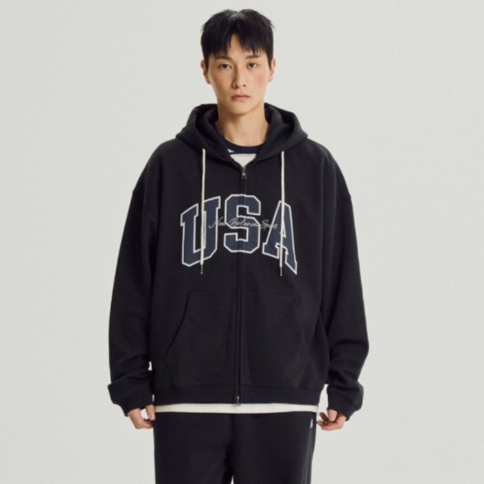 뉴발란스 남녀공용 UNI USA 클래식 후드집업 NBMDGCO423