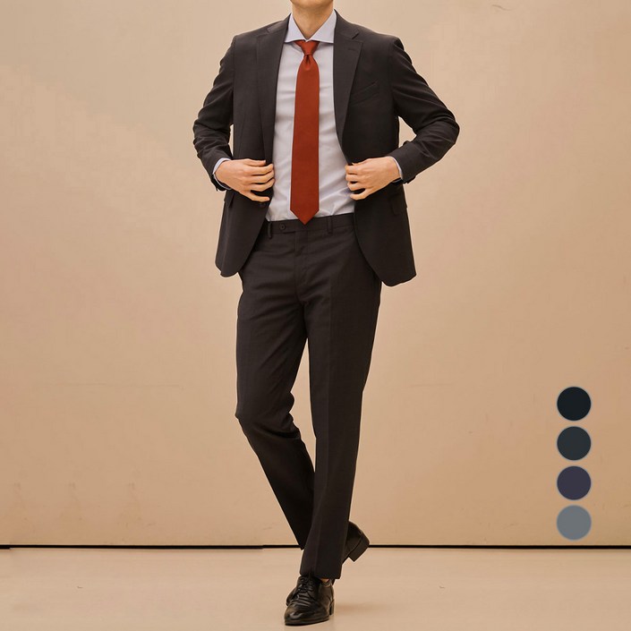 트래드클럽 남성용 스트라파타 클래식 울 수트 세트