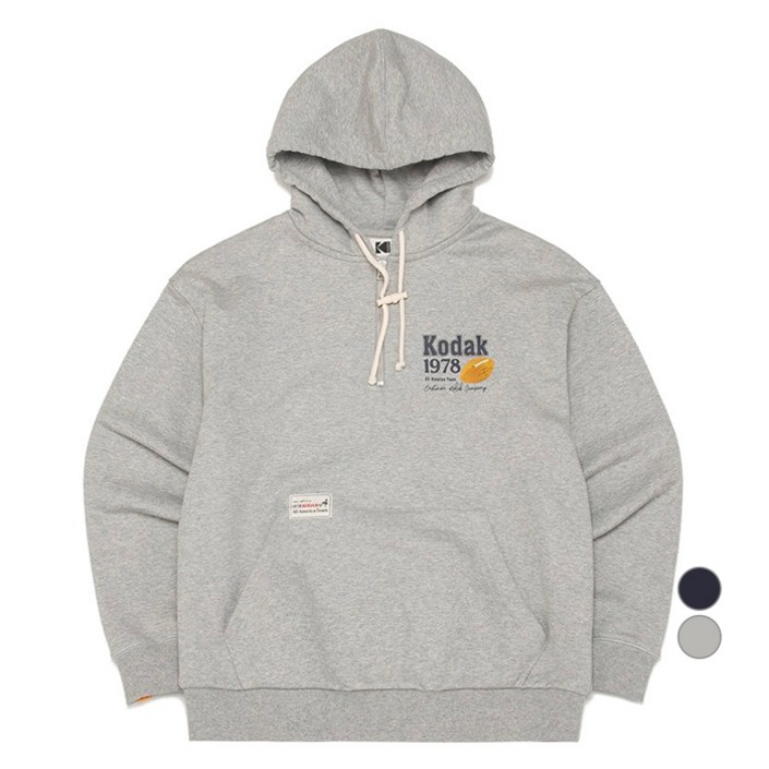 코닥어패럴 남녀공용 올아메리카팀 컬러트랙 고중량 면 세미오버핏 후드티