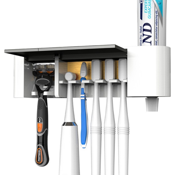 오투케어 가정용 오픈형 칫솔 살균기 벽걸이형 Ti600