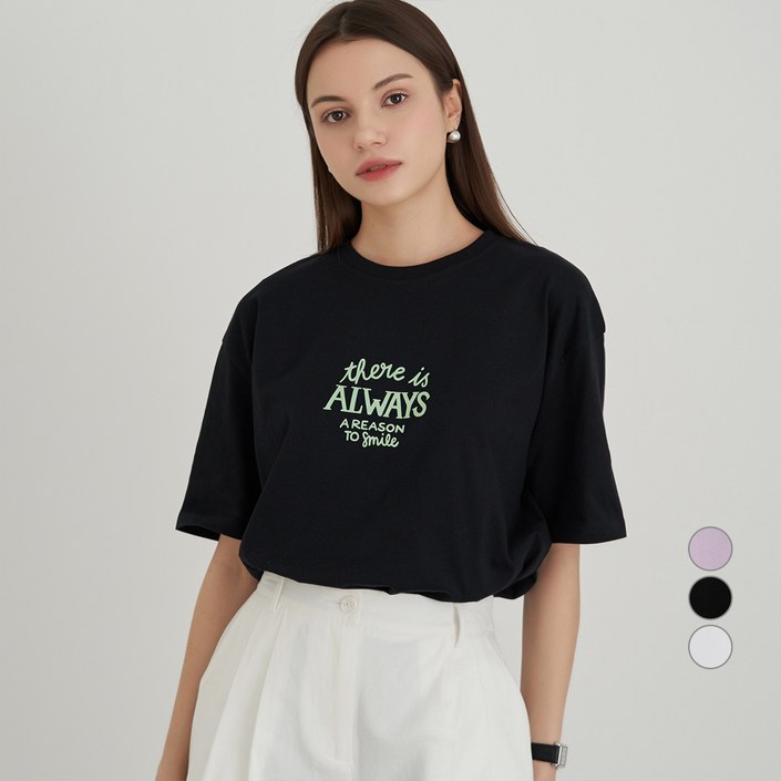 ELLE GIRL 루즈핏 올웨이즈 프린트 반팔 티셔츠