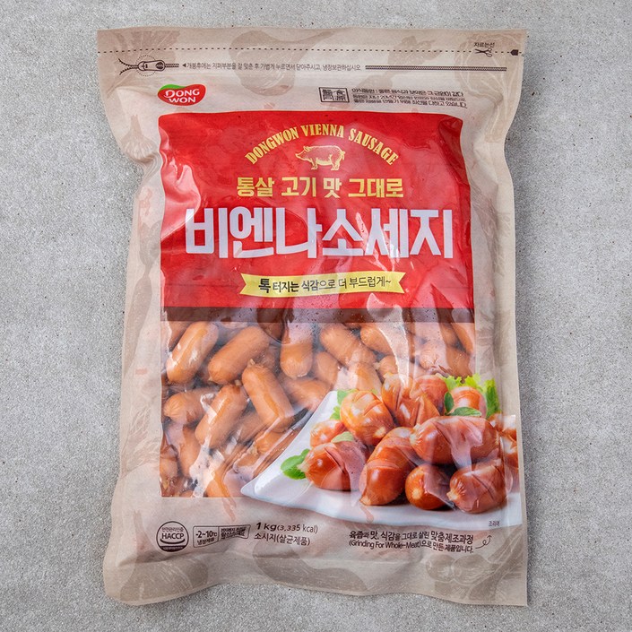 동원에프앤비 비엔나소시지, 1kg, 1개 동원에프앤비 비엔나소시지, 1kg, 1개
