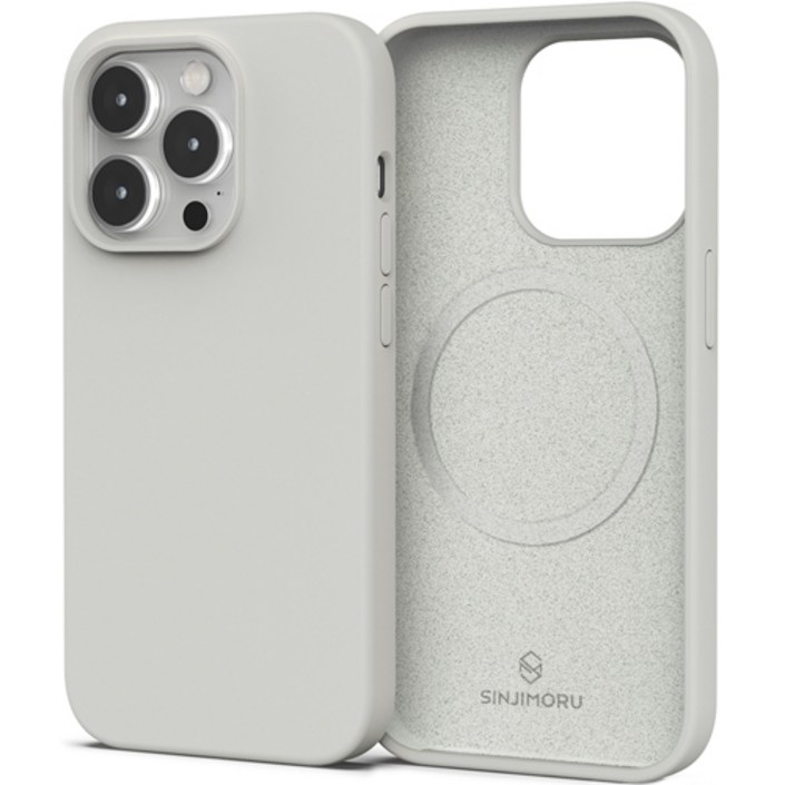 신지모루 맥세이프 호환 소프트그립 실리콘 컬러 휴대폰 케이스