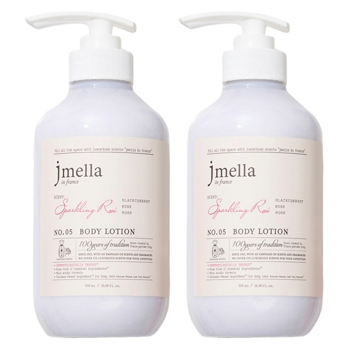 제이멜라 인 프랑스 스파클링 로제 바디 로션 프루티 로즈향, 500ml, 2개 제이멜라 인 프랑스 스파클링 로제 바디 로션 프루티 로즈향, 500ml, 2개