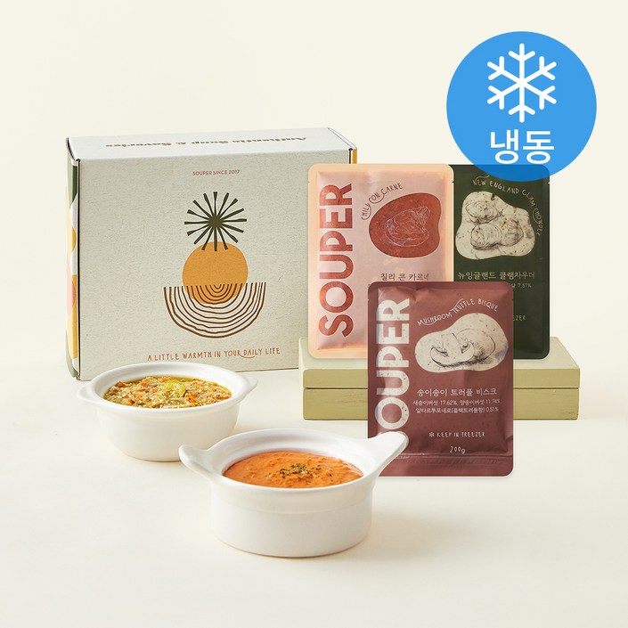 로켓프레시 SOUPER 시그니처 수프 200g x 5종 선물세트 냉동