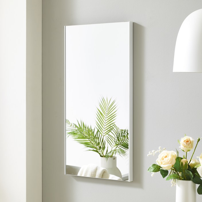 온맘컴퍼니 프랑 더프레임 벽거울 300 x 600 mm, 화이트