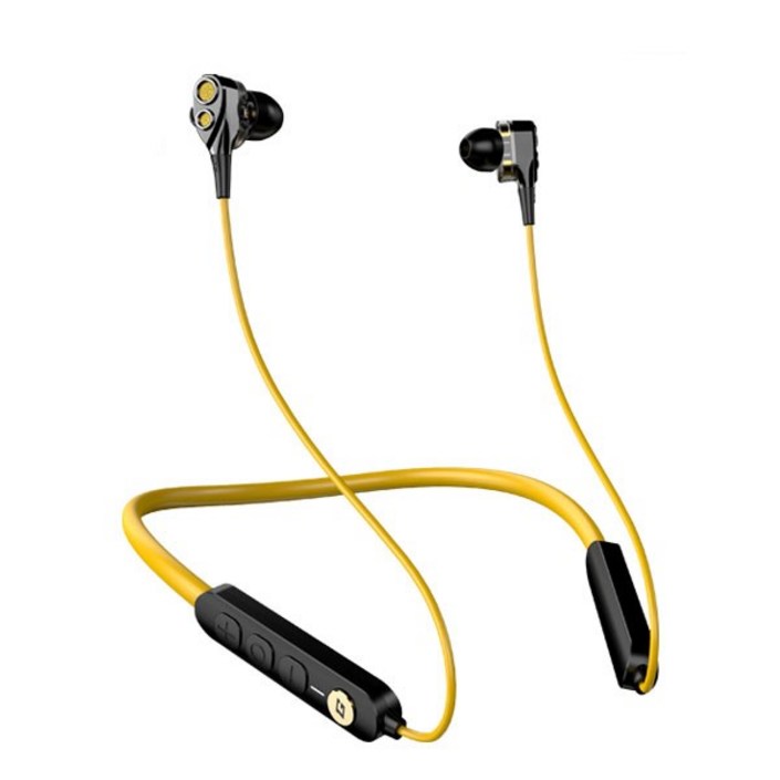 씽크웨이 TONE 밥쇽 BT 블루투스 게이밍 넥밴드 이어폰, 옐로우  블랙, YY2948