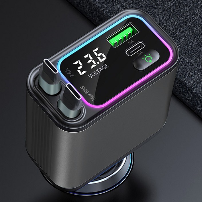 더존 앰비언트 4in1 릴타입 초고속충전 시거잭 PD C타입  C타입