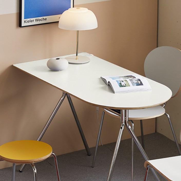 16피스 미드센츄리 반원형 식탁