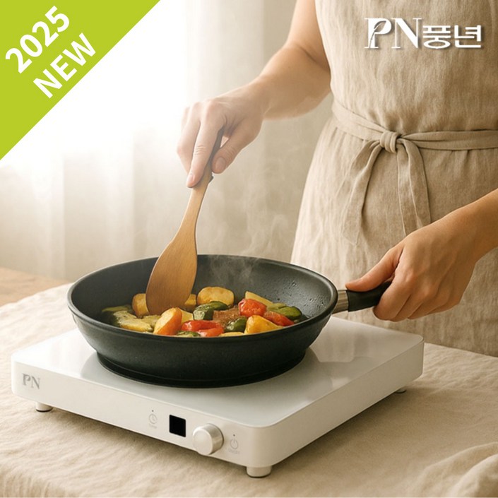 25년형 풍년 모네 1구 고화력 인덕션 IH 슬림형 세라믹 전기레인지, 프리스탠딩, BLACK