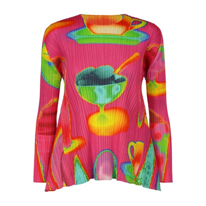 플리츠플리즈이세이미야케 플리츠 그래픽 셔츠