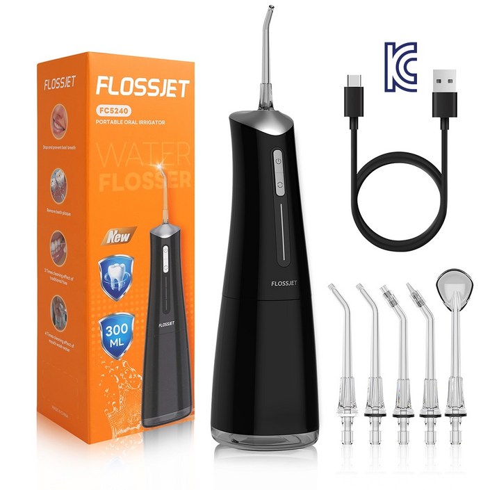 플로스젯 휴대용 구강세정기 강력한 물치실로 치간칫솔 대체 장시간 배터리 방수 설계 치아세정기 추천 이빨물청소 치아물청소